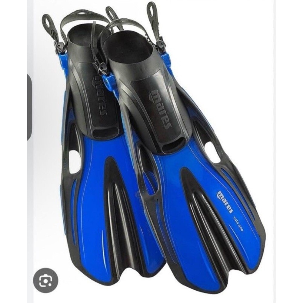 M/L Mares Volo One Unisex Snorkelling Fin Open Heel - Blue, Size 5.5 To 9